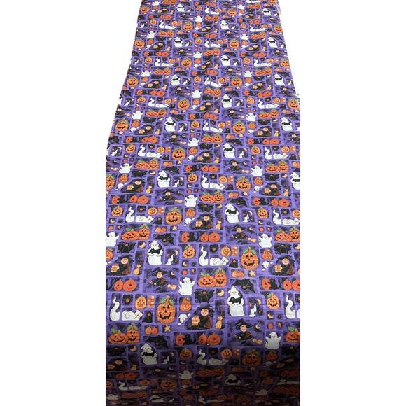 Halloween Holiday Cotton Fabric Material Ghosts Cats Witches Pumpkins 45.5 X 71 - Picture 3 of 4